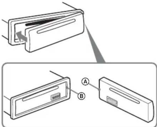 SONY CDXGT24W - Colocacion del panel frontal - 1