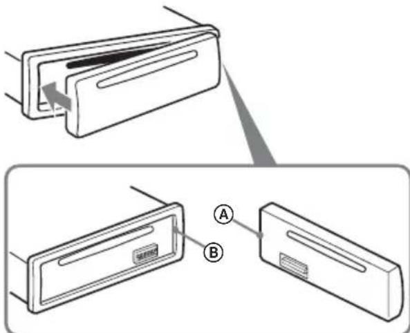 SONY CDXGT24W - Attaching the front panel - 1
