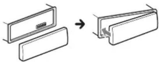 SONY DSXGS80 - Press and hold OFF ① until the unit turns off, press the front panel release button ②, then pull the panel towards you to remove. - 2
