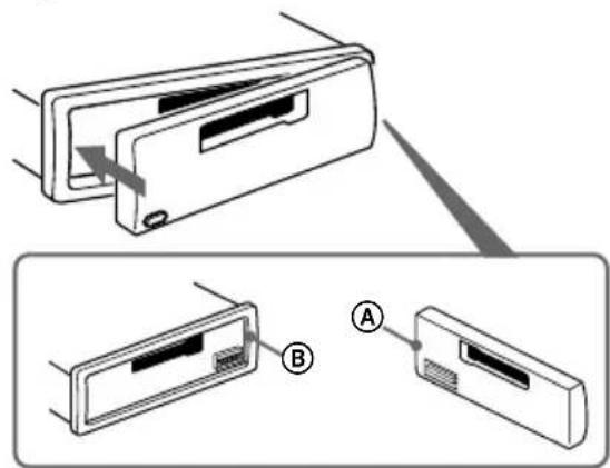 SONY XRCA333 - Attaching the front panel - 1