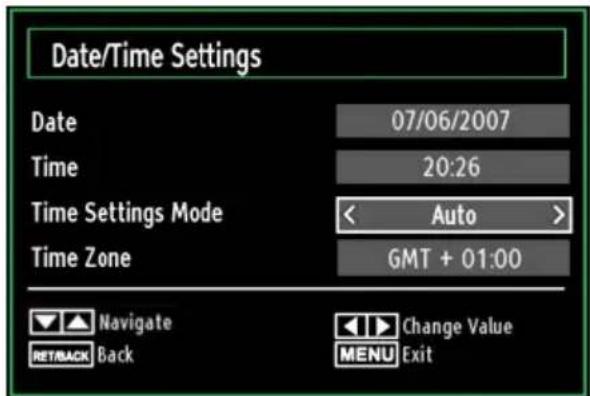 MANHATTAN MT19LED12DVX - Configuring Date/Time Settings - 1