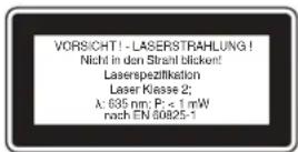 EINHELL TCLD 50 - Previdno: Lasersko žarčenje - 1