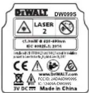 DEWALT DW099S - WAARSCHUWING: - 2