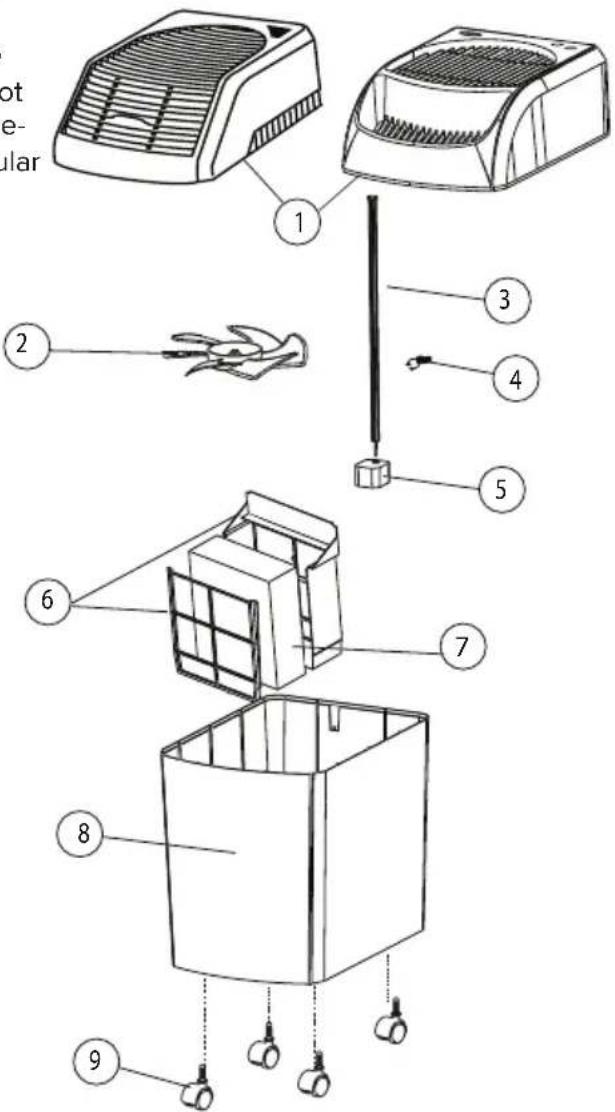 AirCare 836000HB - REPLACEMENT PARTS AND ACCESSORIES - 1