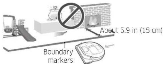 SAMSUNG VR2AM7065WS - About the boundary markers - 3