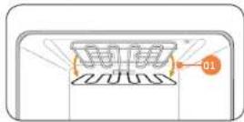 SAMSUNG NQ70M7770DS - Recambio de la luz del horno (solo horno inferior) - 2