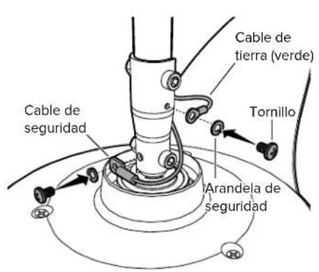 Big Ass Fans Haiku Indoor - Instalar el cable de seguridad inferior y el cable de tierra - 1