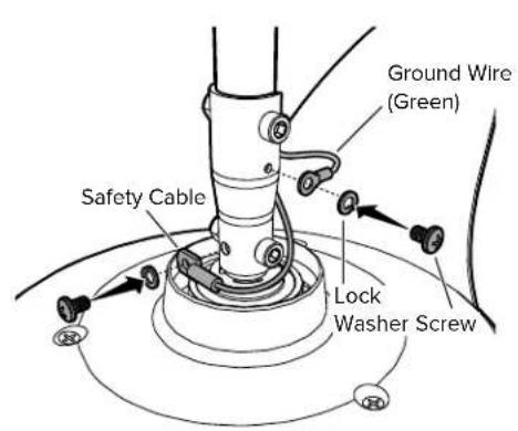 Big Ass Fans Haiku Indoor - Install Lower Safety Cable and Ground Wire - 1