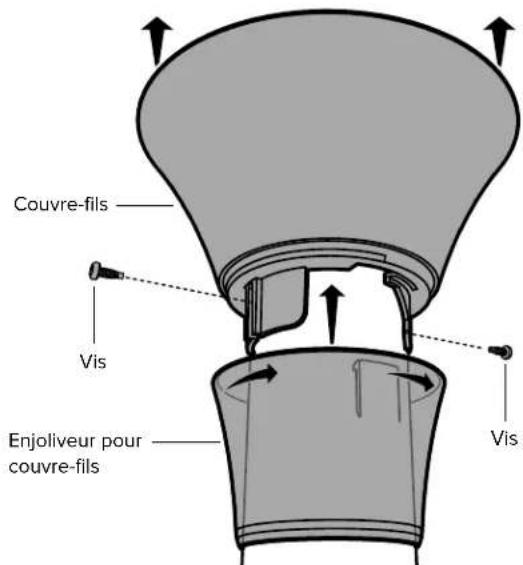 Big Ass Fans Haiku Indoor - Mise en place du couvre-fils et de son enjoliveur - 1