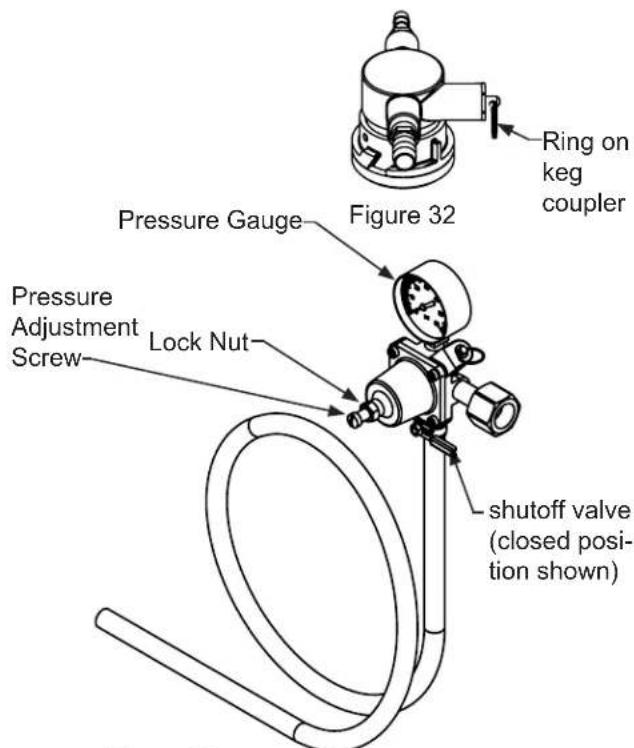 LYNX LM24BFR - To adjust the pressure (Single Gauge): - 1