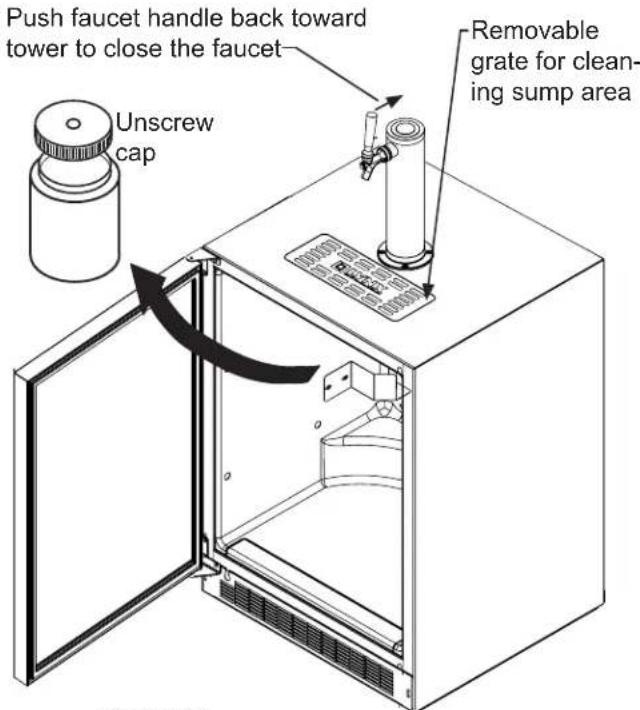 LYNX LM24BFL - Cleaning the drain sump: - 1
