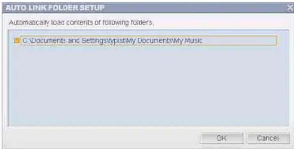 SONY CPFIX001 - Configuración de AUTO LINK FOLDER - 1