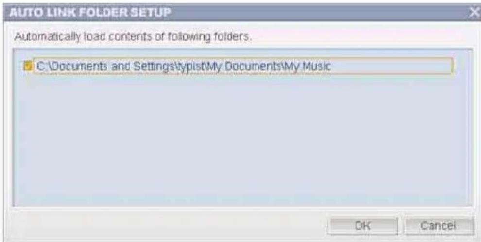 SONY CPFIX001 - Instellingen voor AUTO LINK FOLDER opgeven - 1