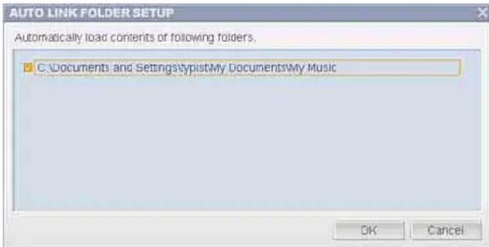 SONY CPFIX001 - Impostazioni cartella AUTO LINK FOLDER - 1