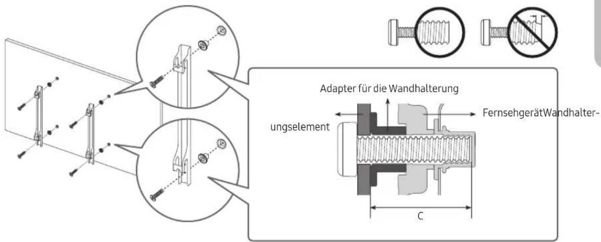 SAMSUNG UHD 65TU8000 - Montieren des Geräts an der Wand - 2