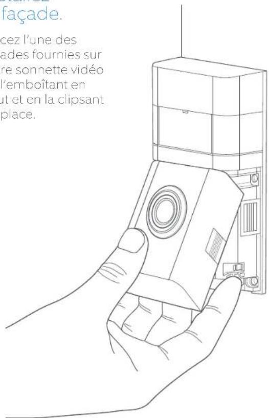 RING Video Doorbell 3 - Installez la façade. - 1