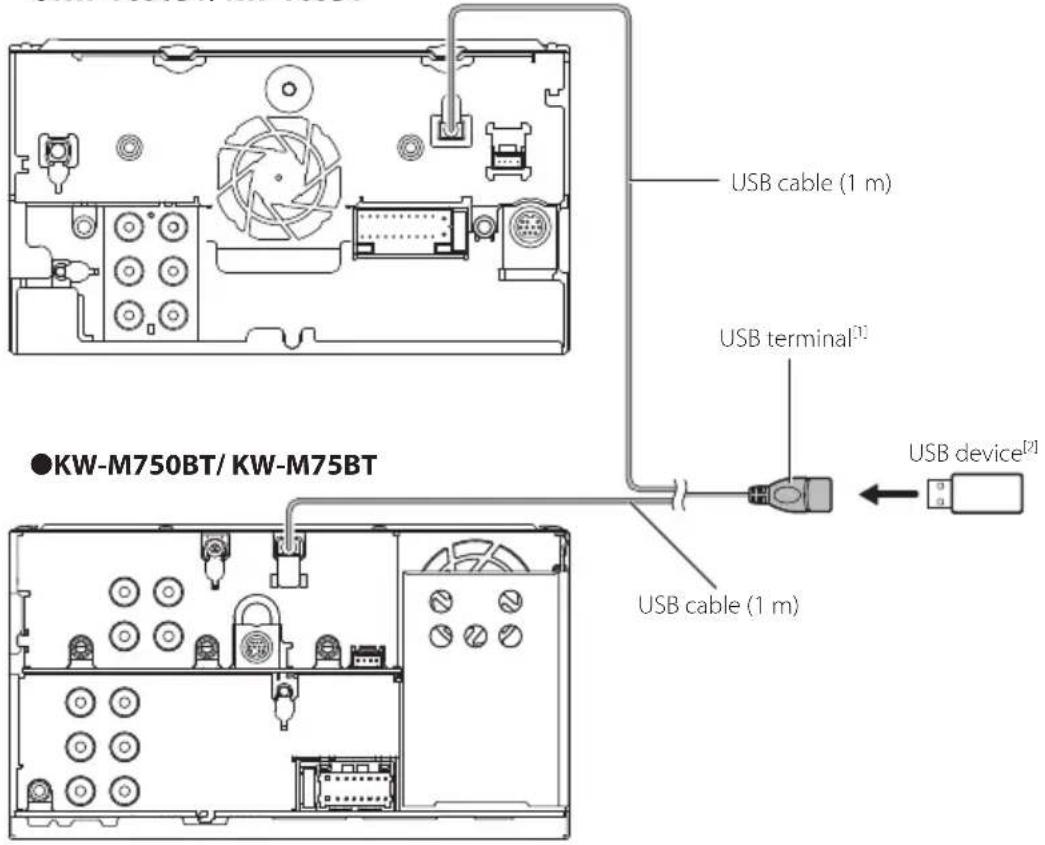 JVC KWM650BT - Connecting a USB device - 1