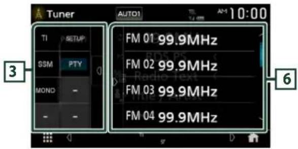 JVC KWM650BT - Funcionamiento básico del sintonizador - 2