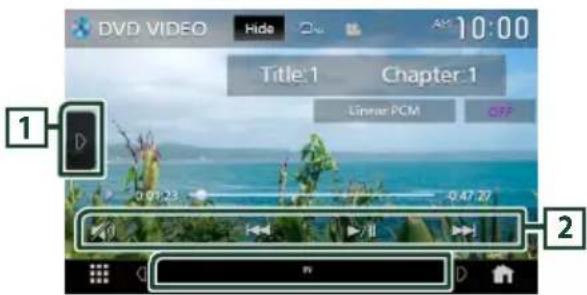 JVC KWM650BT - When the operation buttons are not displayed on the screen, touch 4 area. - 1