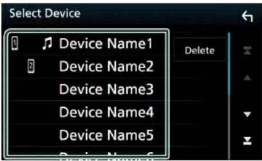 JVC KWM650BT - Touch the name of the device you want to connect. - 1