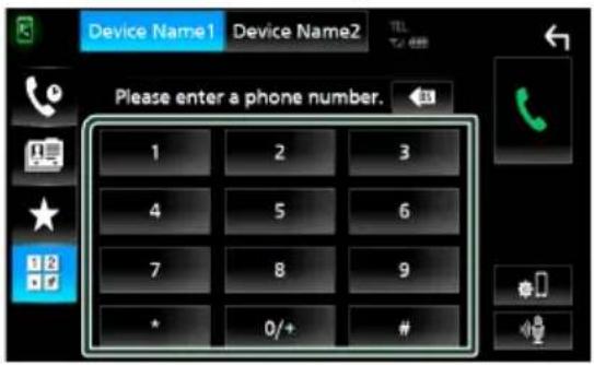 JVC KWM650BT - Appel par entrée d'un numéro de téléphone - 2