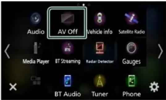 JVC KWM650BT - To turn off the AV source - 1