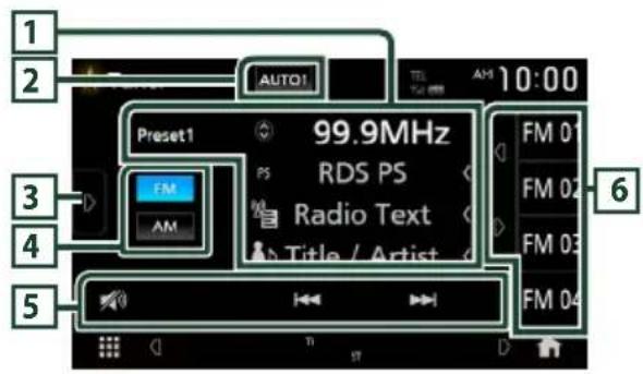 JVC KWM650BT - Funcionamiento básico del sintonizador - 1