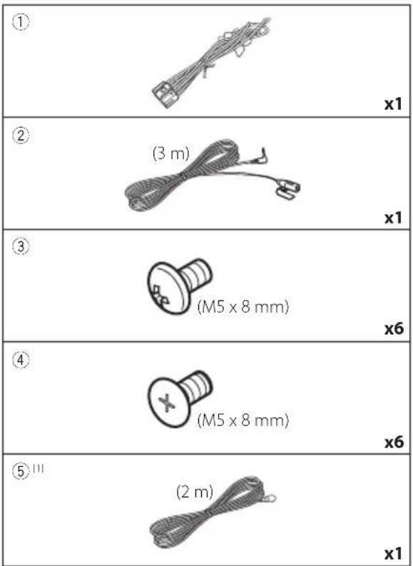 JVC KWM650BT - Supplied accessories for installation - 1