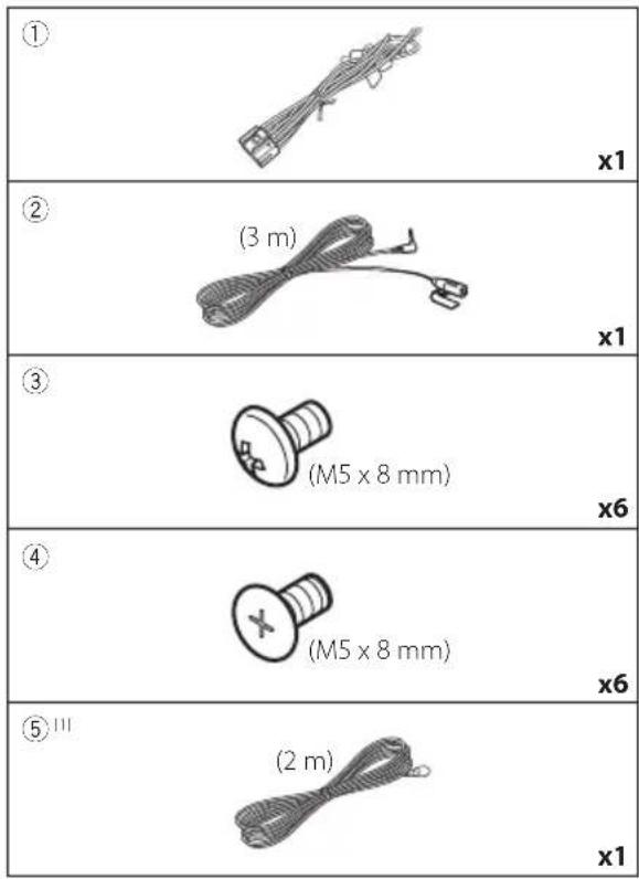JVC KWV850BT - Supplied accessories for installation - 1