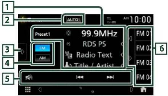 JVC KWV850BT - Utilisation de base de la radio - 1