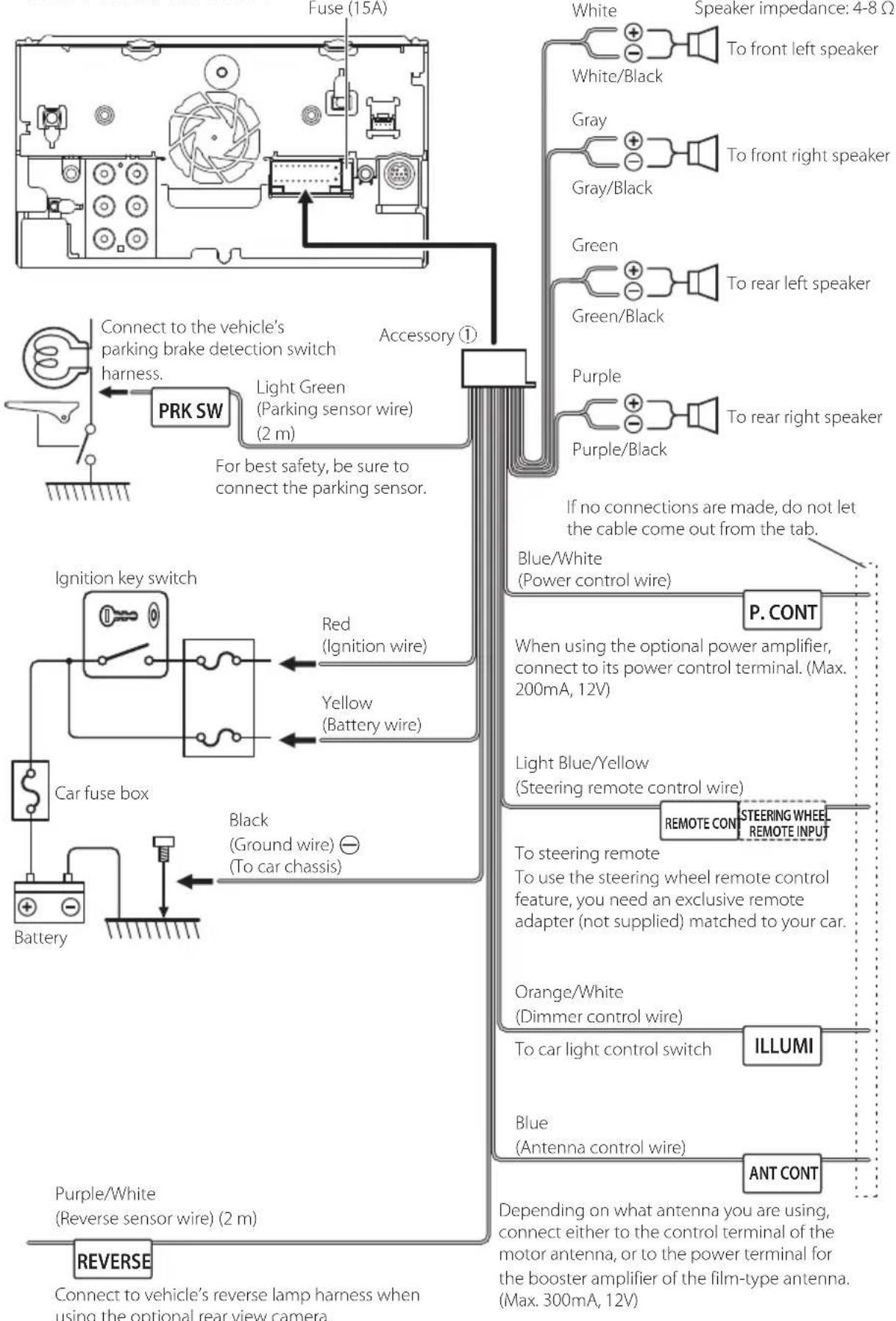 JVC KWV850BT - Connecting wires to terminals - 1