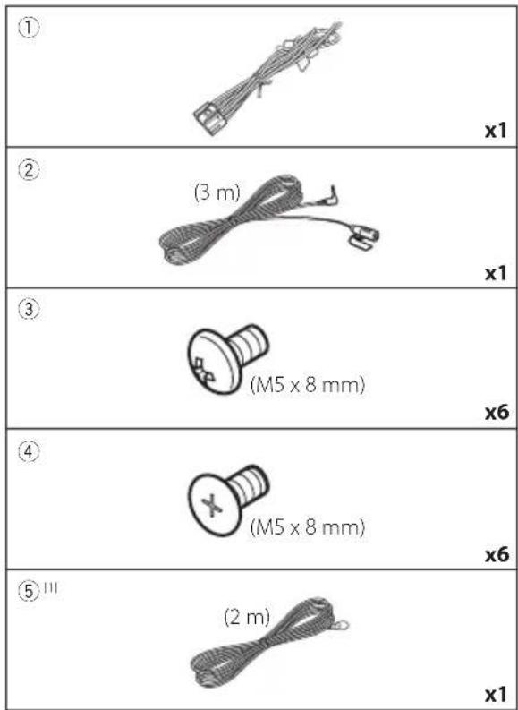 JVC KWV850BT - Accessoires fournis pour l'installation - 1
