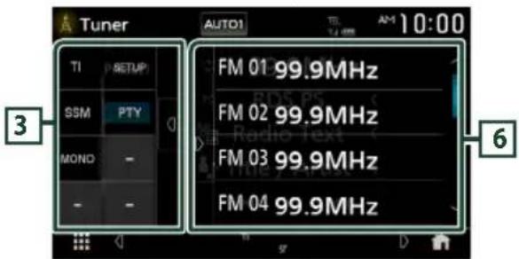 JVC KWV850BT - Funcionamento Basics del sintonizador - 2