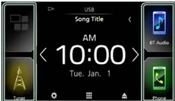 JVC KWV850BT - To select the playback source on the HOME screen - 1