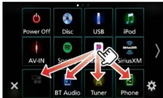 JVC KWV850BT - Customize Short-cut buttons on HOME screen - 1