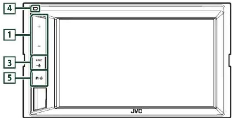 JVC KWV850BT - Functions of the Buttons on the Front Panel - 3