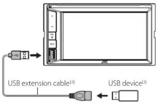 JVC KWV850BT - Connecting a USB device - 2