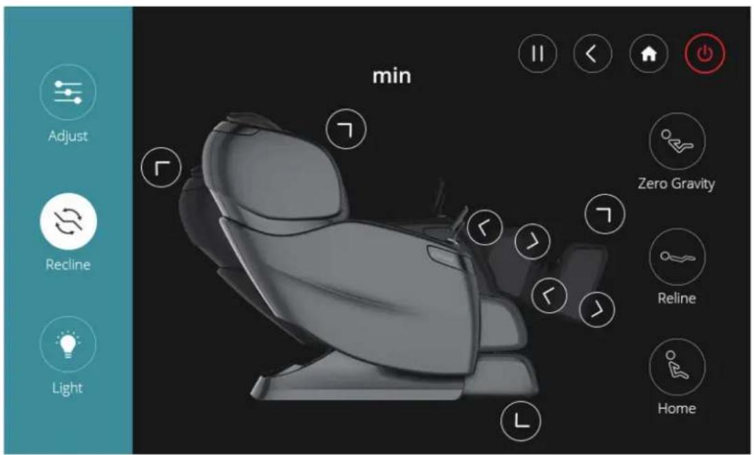 Cozzia Qi SE - Adjust Chair Angle Interface - 1