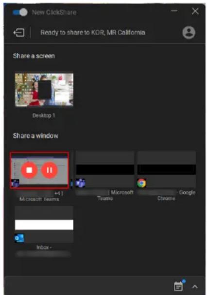 Barco ClickShare CX20 - Via le bouton d'accès rapide - 2