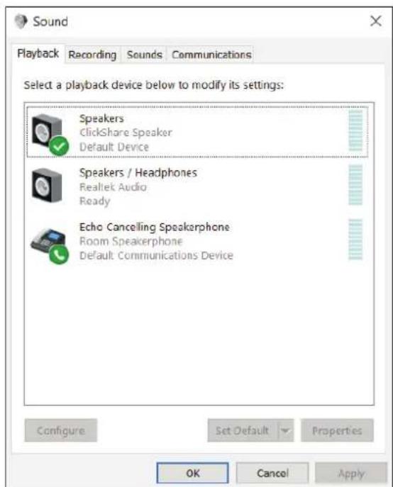Barco ClickShare CX20 - Configuration audio - 1