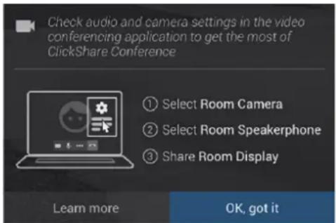 Barco ClickShare CX20 - Button utilisé dans une salle de conférence - 1