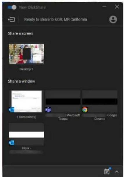 Barco ClickShare CX20 - Comment effectuer une selection via la fenetre de l'application - 1