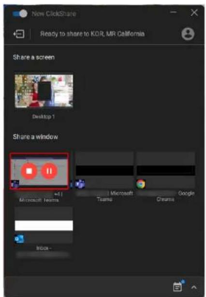 Barco ClickShare CX20 - Comment effectuer une selection via la fenetre de l'application - 2