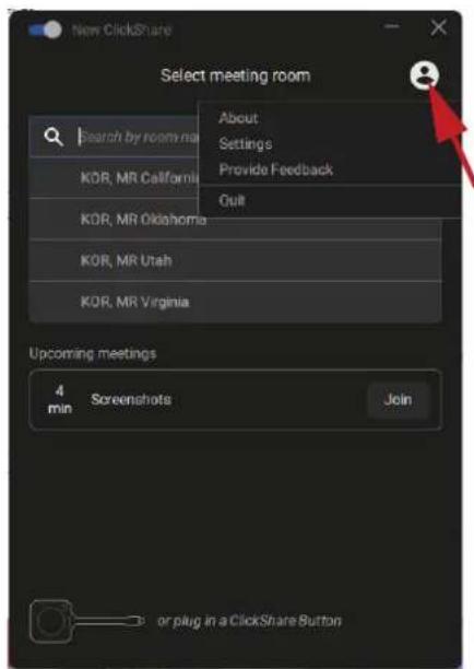 Barco ClickShare CX20 - Menu contextfuel - 1