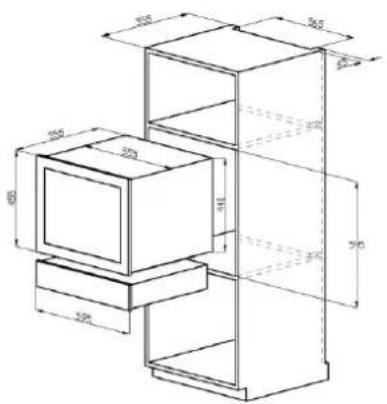 HOOVER HPWD 1402 N - Dimensioni di incasso - 2