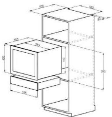 HOOVER HPWD 1402 N - Dimensions encastré - 5