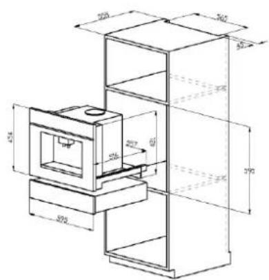 HOOVER HPWD 1402 N - Dimensions encastré - 4