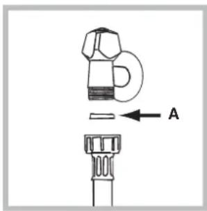 INDESIT WIXL 105 S (EX) - Connecting the water inlet hose - 1
