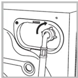 INDESIT WIXL 105 S (EX) - Connecting the water inlet hose - 2