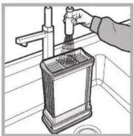 INDESIT IDCE 745 (EU) - Condenser unit - remove any fluff build-up from the condenser on a monthly basis. - 3